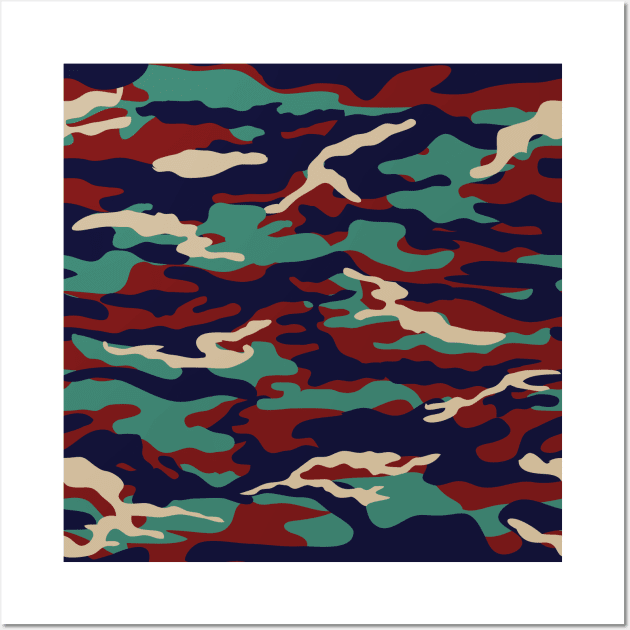 Camo Seamless Pattern Wall Art by aquariart